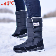 Load image into Gallery viewer, 2019 Men Boots platform snow boots for men thick plush waterproof slip-resistant winter shoes Plus size 36 - 47