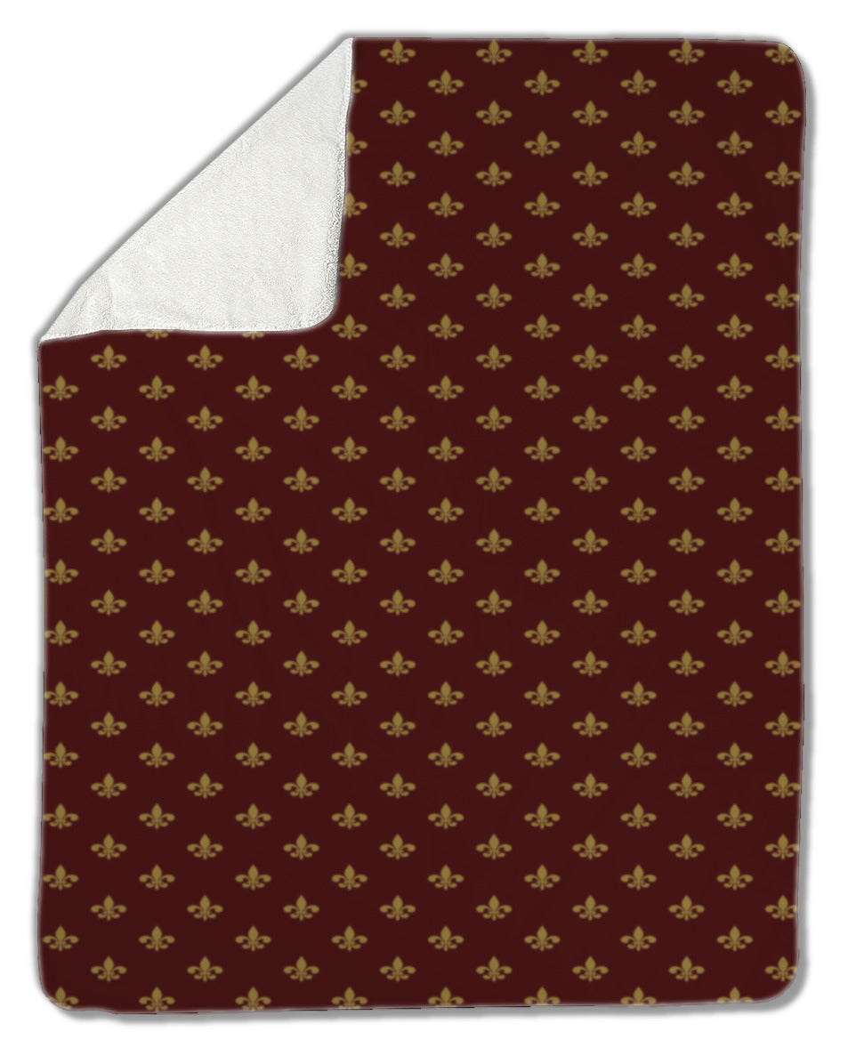 Blanket, Royal Lily Fleur de Lis Pattern