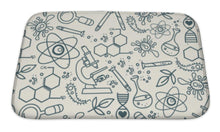 Load image into Gallery viewer, Bath Mat, Pattern For Science In Hand Drawn Doodle Style