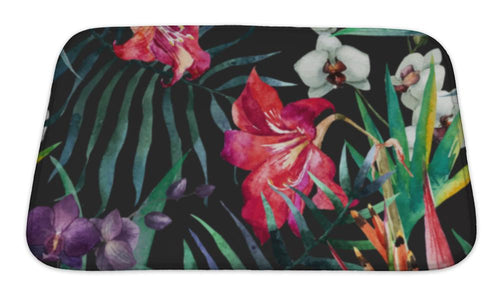 Bath Mat, Tropical Pattern