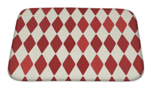 Load image into Gallery viewer, Bath Mat, Retro Red Harlequin
