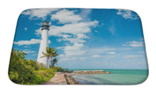 Load image into Gallery viewer, Bath Mat, Famous Lighthouse Cape Floridsouth End Key Biscayne Miami