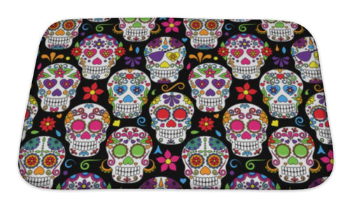 Bath Mat, Day Of The Dead Sugar Skull