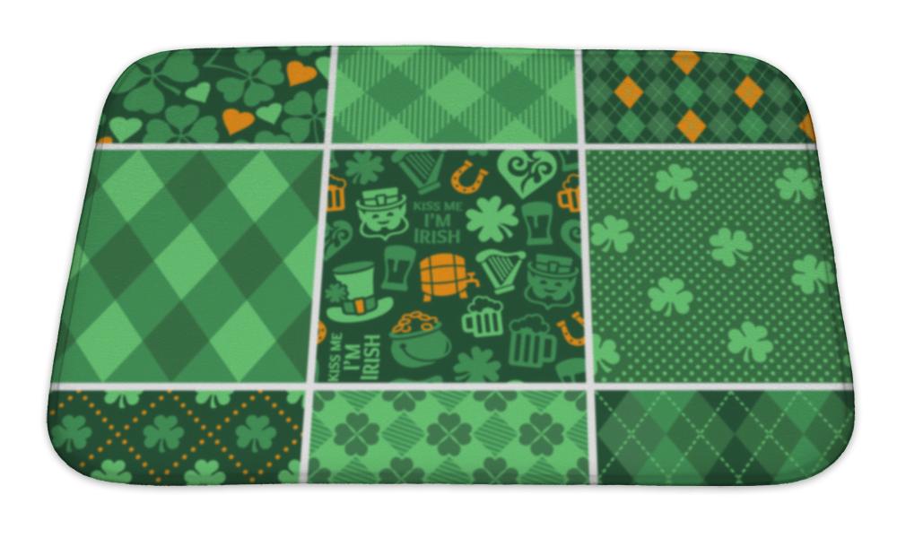 Bath Mat, Set Of St Patricks Day Patterns