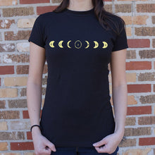 Load image into Gallery viewer, Eclipse Moon Phases T-Shirt (Ladies)