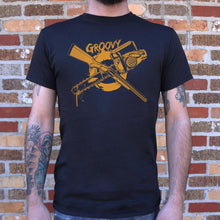 Load image into Gallery viewer, Groovy Chainsaw And Boomstick T-Shirt (Mens)