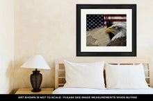 Load image into Gallery viewer, Framed Print, American Flag And Monuments