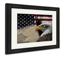 Load image into Gallery viewer, Framed Print, American Flag And Monuments