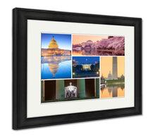 Load image into Gallery viewer, Framed Print, Washington Dc Famous Landmarks Picture Collage