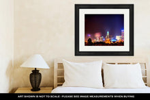 Load image into Gallery viewer, Framed Print, 4th Of July Fireworks Skyshow Charlotte Nc