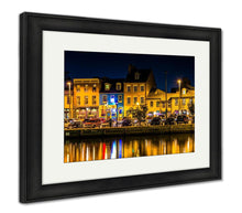 Load image into Gallery viewer, Framed Print, Shops And Restaurants At Night In Fells Point Baltimore Maryla