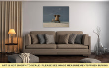 Load image into Gallery viewer, Gallery Wrapped Canvas, Elephant And Dog Sit On A Deserted Beach