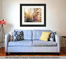 Load image into Gallery viewer, Framed Print, Famous Wall Street And The Building In New York New York Stock Exchange With