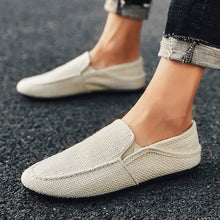 Load image into Gallery viewer, PUPUDA New Loafers Men Breathable Casual Shoes Classic Linen Slip On Sneakers Male Summer Cheap Driving Shoes For Men Wide 2019