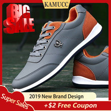 Load image into Gallery viewer, Men's Casual Shoes Sneakers For Men Flats Trainers Walking Shoes Zapatillas British Style Shoe Lace Up PU Leather Men Shoes