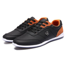 Load image into Gallery viewer, Men's Casual Shoes Sneakers For Men Flats Trainers Walking Shoes Zapatillas British Style Shoe Lace Up PU Leather Men Shoes