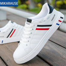 Load image into Gallery viewer, Men white Sneakers Man Casual Shoes Breathable Leather Tenis Trainers Sports Running Mens Sneaker Handsome Basic Walking Shoes