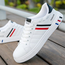 Load image into Gallery viewer, Men white Sneakers Man Casual Shoes Breathable Leather Tenis Trainers Sports Running Mens Sneaker Handsome Basic Walking Shoes