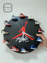 Load image into Gallery viewer, Fashion gift present Air Jordans 3D Sneaker aj Clock with All AJ1 Retros Mini Sneakers HANDING wall doll accessory clock