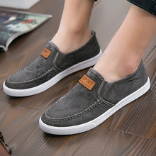 Load image into Gallery viewer, mens shoes casual Denim Male sneaker Slip on Loafers Men Canvas Shoes Breathable Soft Flat Driving Shoes mens casual