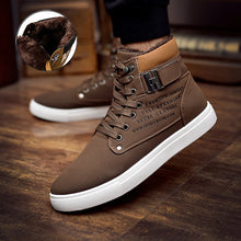 Load image into Gallery viewer, Warm winter shoes men sneakers 2019 solid lace-up flat with men shoes ankle boots comfortable mans footwear zapatos de hombre