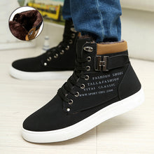 Load image into Gallery viewer, Warm winter shoes men sneakers 2019 solid lace-up flat with men shoes ankle boots comfortable mans footwear zapatos de hombre