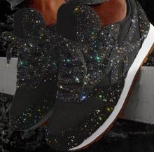 Load image into Gallery viewer, Women Bling Sneakers 2019 Autumn New Casual Flat Ladies Vulcanized Shoes Lace Up Outdoor Sport Running Sparkling Shoes