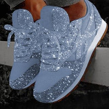 Load image into Gallery viewer, Women Bling Sneakers 2019 Autumn New Casual Flat Ladies Vulcanized Shoes Lace Up Outdoor Sport Running Sparkling Shoes