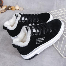 Load image into Gallery viewer, NAUSK 2019 Winter Women Shoes Warm Fur Plush Lady Casual Shoes Lace Up Fashion Sneakers Zapatillas Mujer Platform Snow Boots