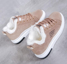 Load image into Gallery viewer, NAUSK 2019 Winter Women Shoes Warm Fur Plush Lady Casual Shoes Lace Up Fashion Sneakers Zapatillas Mujer Platform Snow Boots