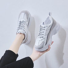 Load image into Gallery viewer, Women Sneakers 2019 Fashion Casual Shoes Woman Comfortable Breathable White Flats Female Platform Chaussure Femme Reflective