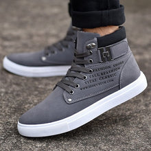 Load image into Gallery viewer, Fashion Men Casual Shoes High Top Canvas Shoes Sneakers Man Lace-Up Breathable Trainers Men Baskets Homme Basic Flats Shoes