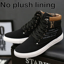 Load image into Gallery viewer, Warm winter shoes men sneakers 2019 solid lace-up flat with men shoes ankle boots comfortable mans footwear zapatos de hombre