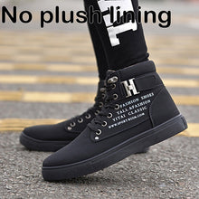 Load image into Gallery viewer, Warm winter shoes men sneakers 2019 solid lace-up flat with men shoes ankle boots comfortable mans footwear zapatos de hombre