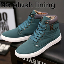 Load image into Gallery viewer, Warm winter shoes men sneakers 2019 solid lace-up flat with men shoes ankle boots comfortable mans footwear zapatos de hombre