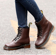 Load image into Gallery viewer, Unisex ankle Boots men shoes woman BIG SIZE  leather boots motocrycle classic England style  male work safty shoes