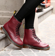 Load image into Gallery viewer, Unisex ankle Boots men shoes woman BIG SIZE  leather boots motocrycle classic England style  male work safty shoes