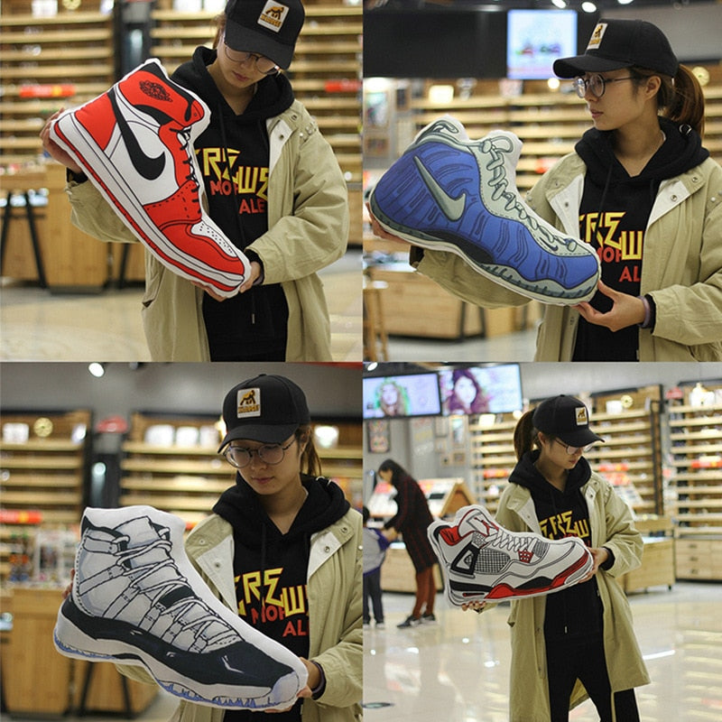 Creative Popular Brand Cool Sneakers Pillow AJ Nike Air Jordan Back Cushion Couples BOY'S Cushion Car Pillow Birthday Activity G