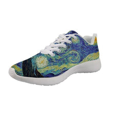 Load image into Gallery viewer, New Sneakers Women Flats Nurse Shoes Spring Painting Art Printed White bottom Comfortable Flats Breathable Vincent van Gogh