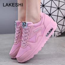 Load image into Gallery viewer, Women Sneakers Breathable Outdoor Walking Shoes Woman Mesh Casual Shoes Pink Lace-Up Ladies Shoes 2019 Fashion Female Sneakers