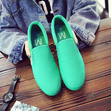 Load image into Gallery viewer, YEINSHAARS New Canvas Driving Shoes Men Green Black Yellow White Vulcanized Lazy Canvas Shoes Mens Designer Sneakers Fashion Men
