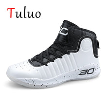 Load image into Gallery viewer, TULUO High-top Basketball Shoes Men Outdoor Cushioning Boots Ankle Sneakers White Breathable Athletic Zapatillas Hombre Jordans