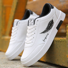 Load image into Gallery viewer, NAUSK 2019 Men Shoes Spring Autumn Casual Leather Flat Shoes Lace-up Low Top White Male Sneakers tenis masculino adulto Shoes