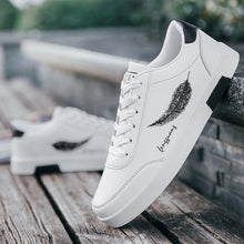 Load image into Gallery viewer, NAUSK 2019 Men Shoes Spring Autumn Casual Leather Flat Shoes Lace-up Low Top White Male Sneakers tenis masculino adulto Shoes