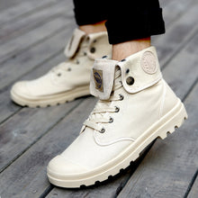 Load image into Gallery viewer, Men Military Boots 2019 Outdoor Fashion Canvas High Top Shoes Men Casual Shoes Ankle Boots Black Chelsea Boots Zapatos De Hombre