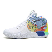 Load image into Gallery viewer, TULUO Graffiti White Basketball Shoes Men Ankle Boots Jordans Retro Sport Shoe Outdoor Breathable Gym Trainers zapatillas hombre