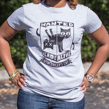 Load image into Gallery viewer, Schrodinger's Cat Wanted Dead And Alive T-Shirt (Ladies)