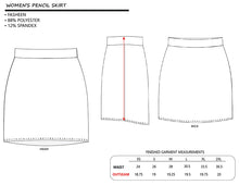 Load image into Gallery viewer, Pencil Skirt with Stripe Pattern with words
